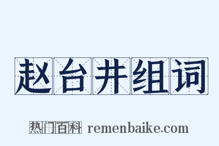 赵台井组词是什么意思的图片